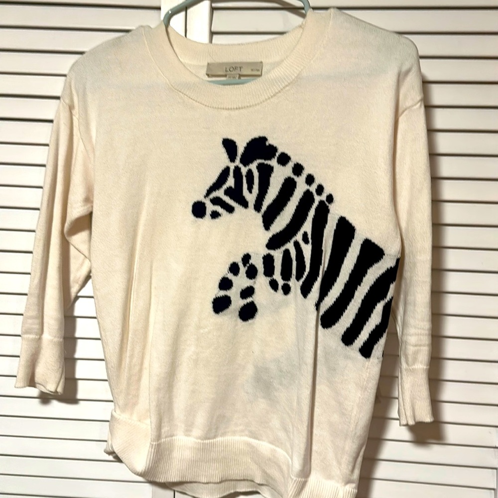 Zebra Sweater from The Loft